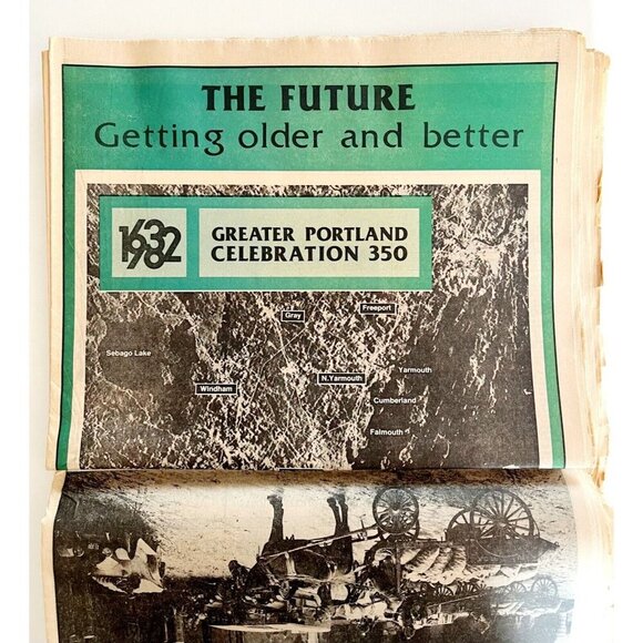 Portland Maine 350th Anniversary Newspaper 1982 Complete Vintage Press Herald - Picture 9 of 11